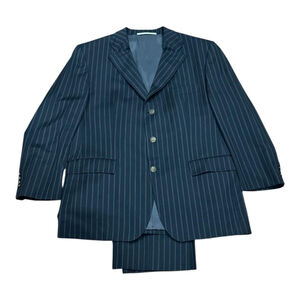 Bäumler Suit Mens 58 Blue Wool Pinstripe 2 Piece Jacket Pants Formal Classic